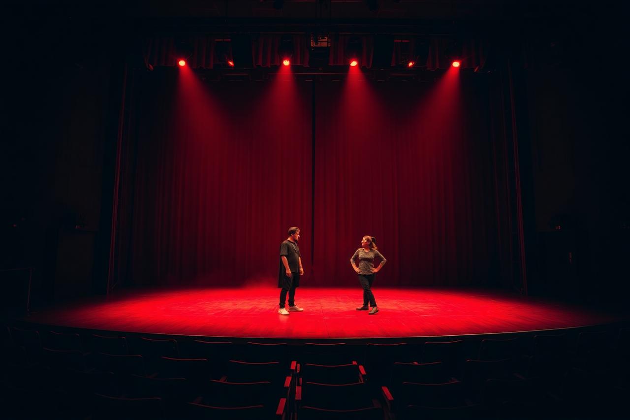 Theatre stage during an MM Events evening
